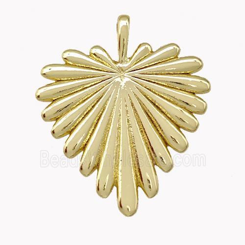 Copper Leaf Pendant Gold Plated
