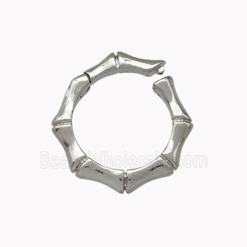 Copper Clasp Bamboo Platinum Plated