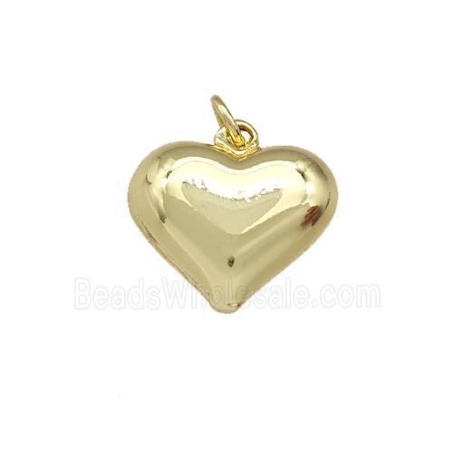 Copper Heart Pendant Hollow Gold Plated