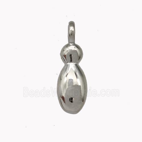 Copper Letter-I Pendant Platinum Plated