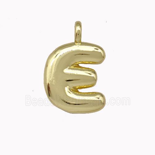 Copper Letter-E Pendant Gold Plated