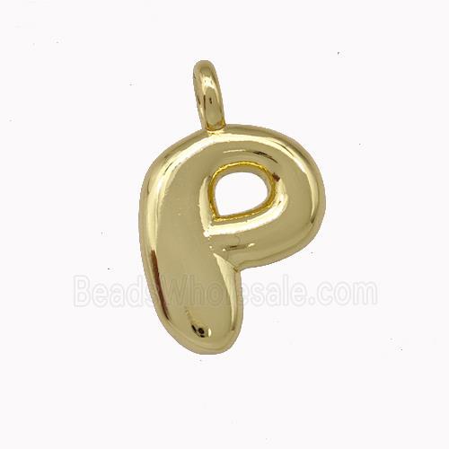 Copper Letter-P Pendant Gold Plated
