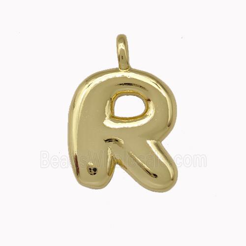 Copper Letter-R Pendant Gold Plated