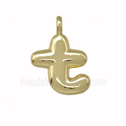 Copper Letter-T Pendant Gold Plated
