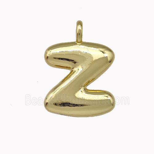 Copper Letter-Z Pendant Gold Plated