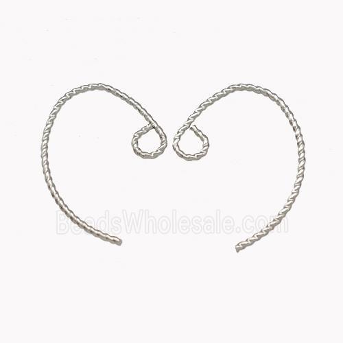 Copper Hook Earrings Platinum Plated