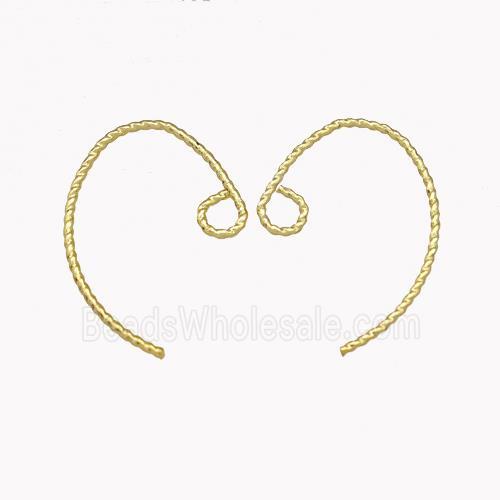Copper Hook Earrings Gold Plated