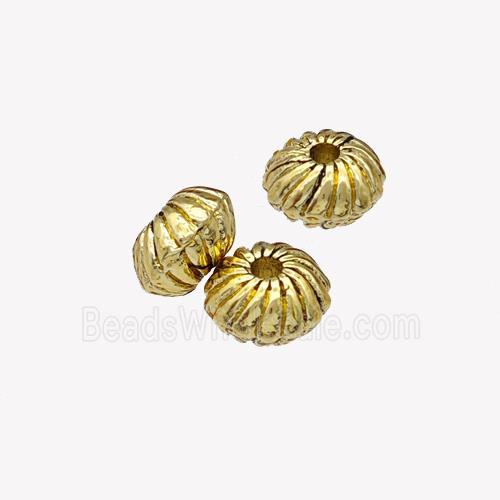 Copper Rondelle Beads Gold Plated