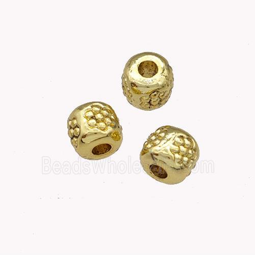 Copper Round Beads Gold Plated