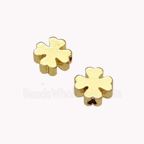 Copper Clover Beads Gold Plated