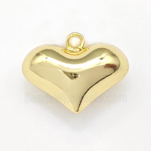 Copper Heart Pendant Hollow Gold Plated