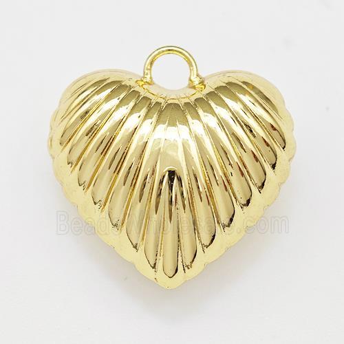 Copper Heart Pendant Hollow Gold Plated