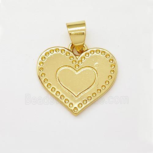 Copper Heart Pendant Gold Plated
