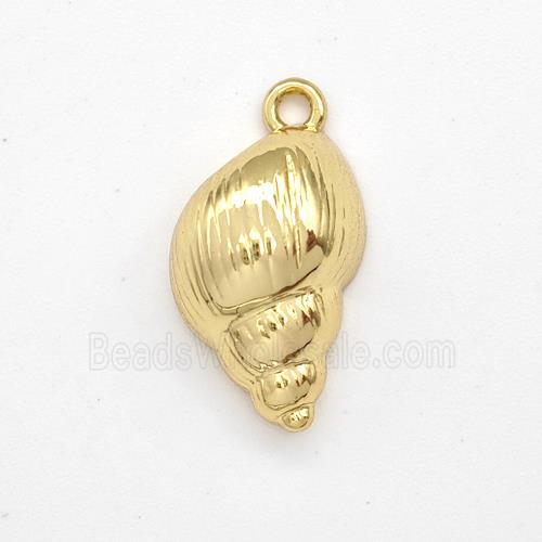 Conch Shell Charms Copper Pendant Gold Plated