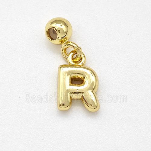 Copper Letter-R Pendant Gold Plated