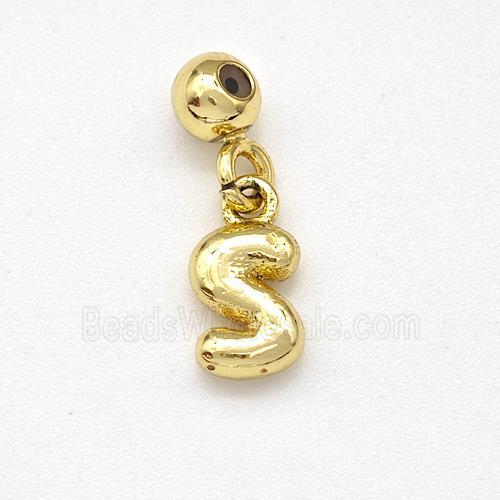Copper Letter-S Pendant Gold Plated