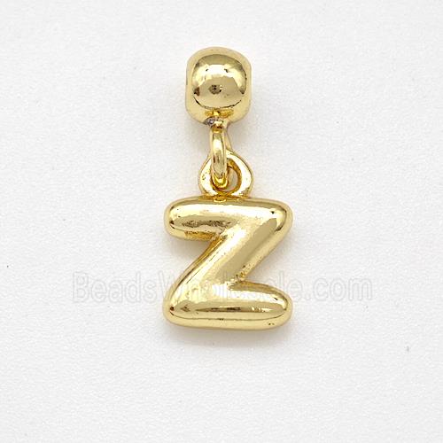 Copper Letter-Z Pendant Gold Plated