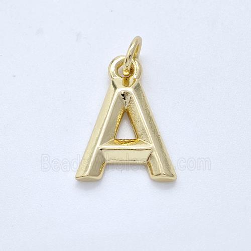 Copper Letter-A Pendant Gold Plated