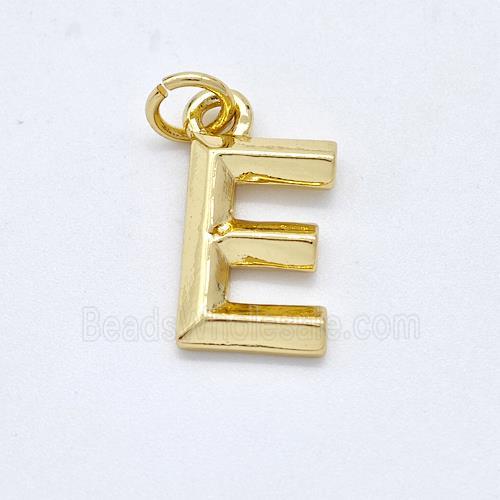 Copper Letter-E Pendant Gold Plated