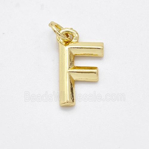 Copper Letter-F Pendant Gold Plated