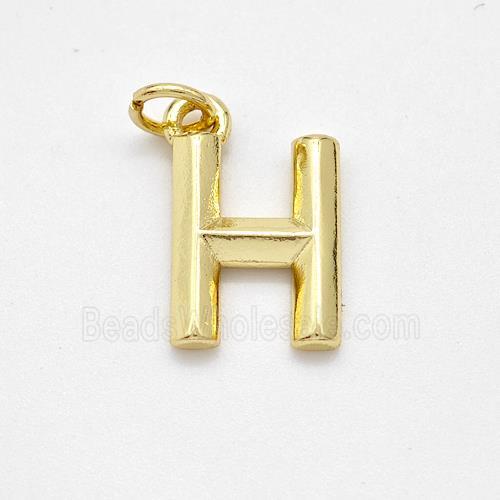 Copper Letter-H Pendant Gold Plated