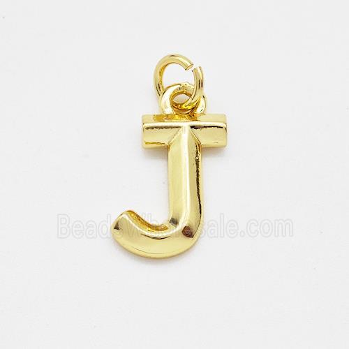 Copper Letter-J Pendant Gold Plated