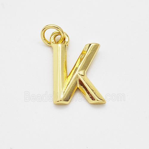 Copper Letter-K Pendant Gold Plated