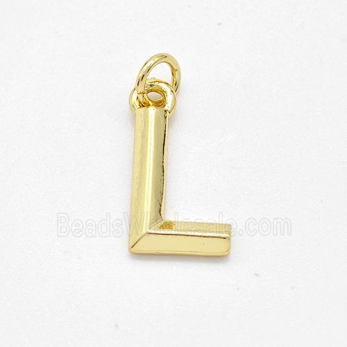 Copper Letter-L Pendant Gold Plated