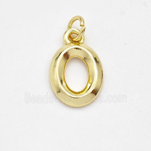 Copper Letter-O Pendant Gold Plated