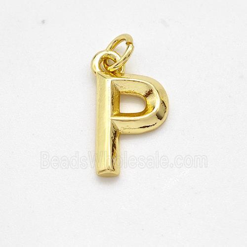 Copper Letter-P Pendant Gold Plated