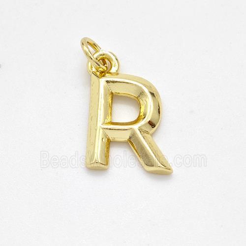 Copper Letter-R Pendant Gold Plated