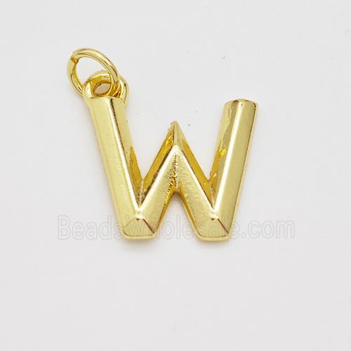 Copper Letter-W Pendant Gold Plated