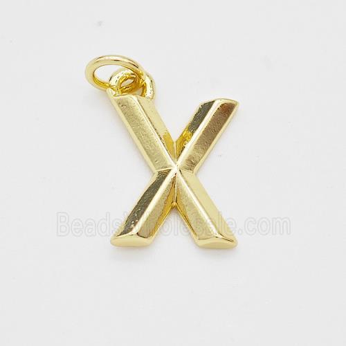 Copper Letter-X Pendant Gold Plated