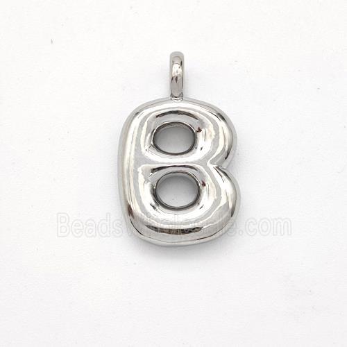 Copper Letter-B Pendant Platinum Plated