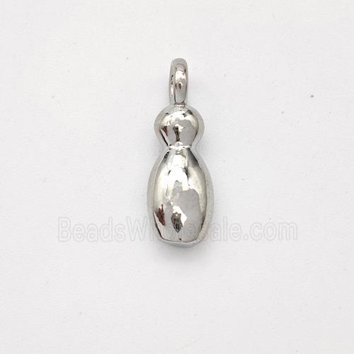 Copper Letter-I Pendant Platinum Plated