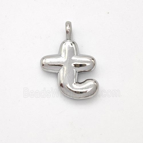 Copper Letter-T Pendant Platinum Plated
