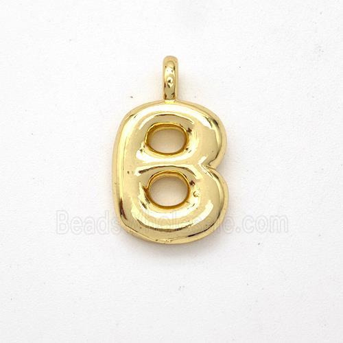 Copper Letter-B Pendant Gold Plated
