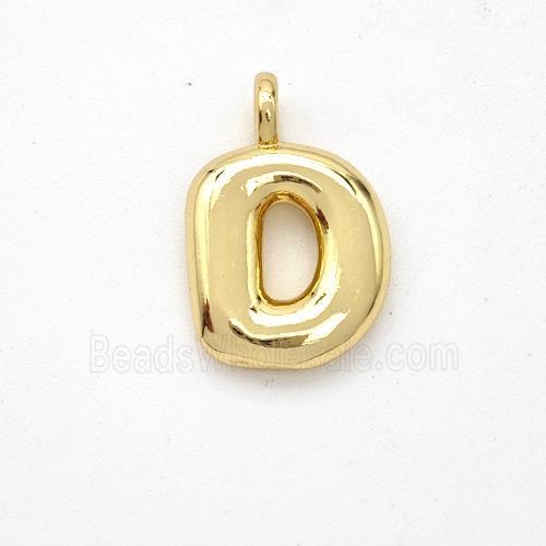 Copper Letter-D Pendant Gold Plated