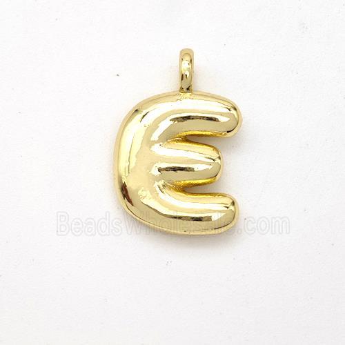 Copper Letter-E Pendant Gold Plated
