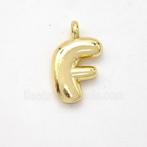 Copper Letter-F Pendant Gold Plated