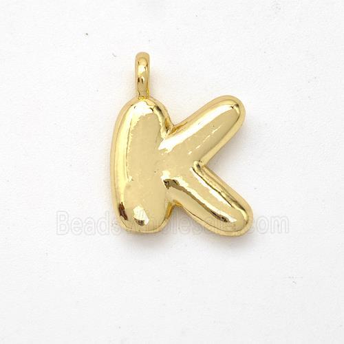 Copper Letter-K Pendant Gold Plated