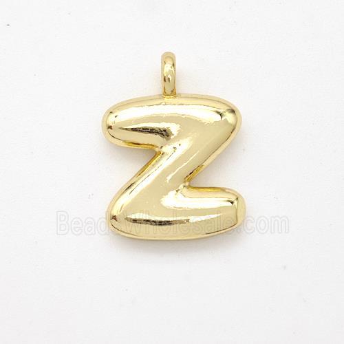 Copper Letter-Z Pendant Gold Plated