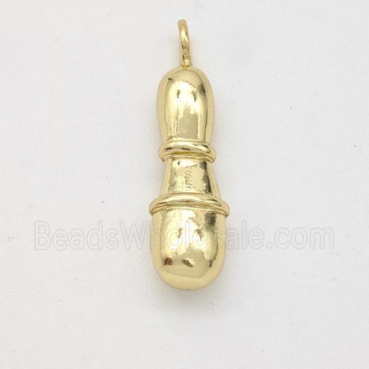Copper Letter-I Pendant Gold Plated