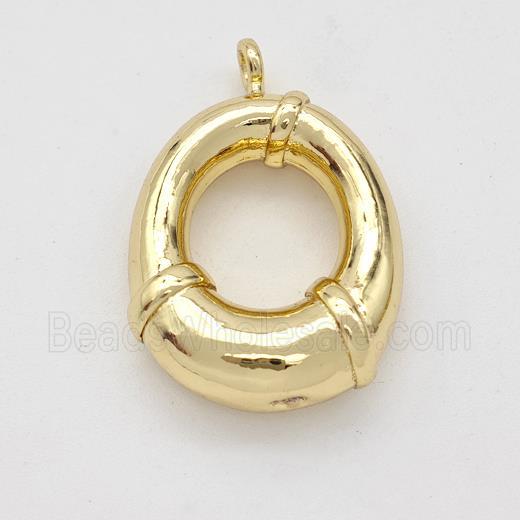 Copper Letter-O Pendant Gold Plated