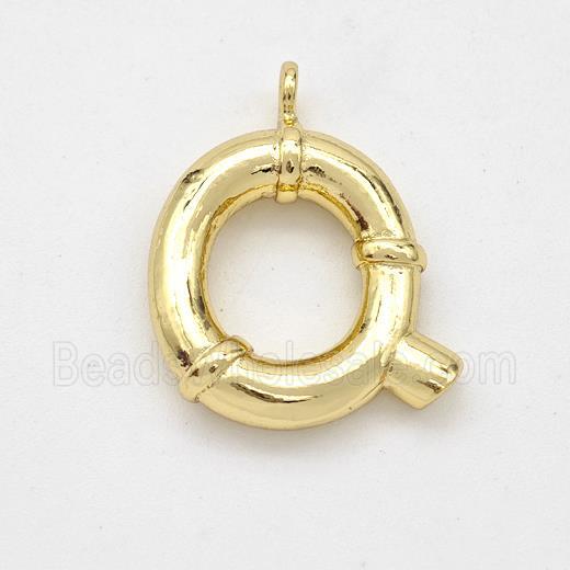 Copper Letter-Q Pendant Gold Plated