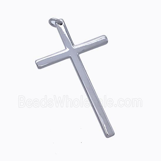 Copper Cross Pendant Platinum Plated