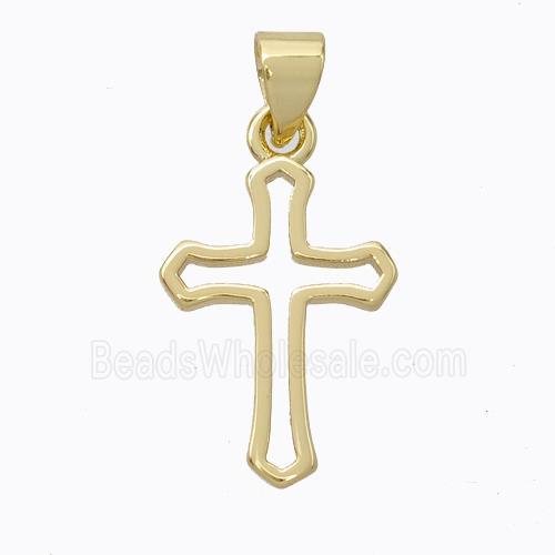 Copper Cross Pendant Gold Plated