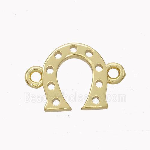 Copper Horseshoe Connector Gold Plated