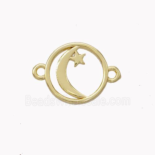 Copper Moon Star Connector Gold Plated