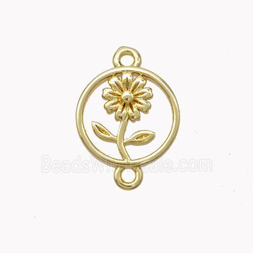 Copper Flower Connector Gold Plated